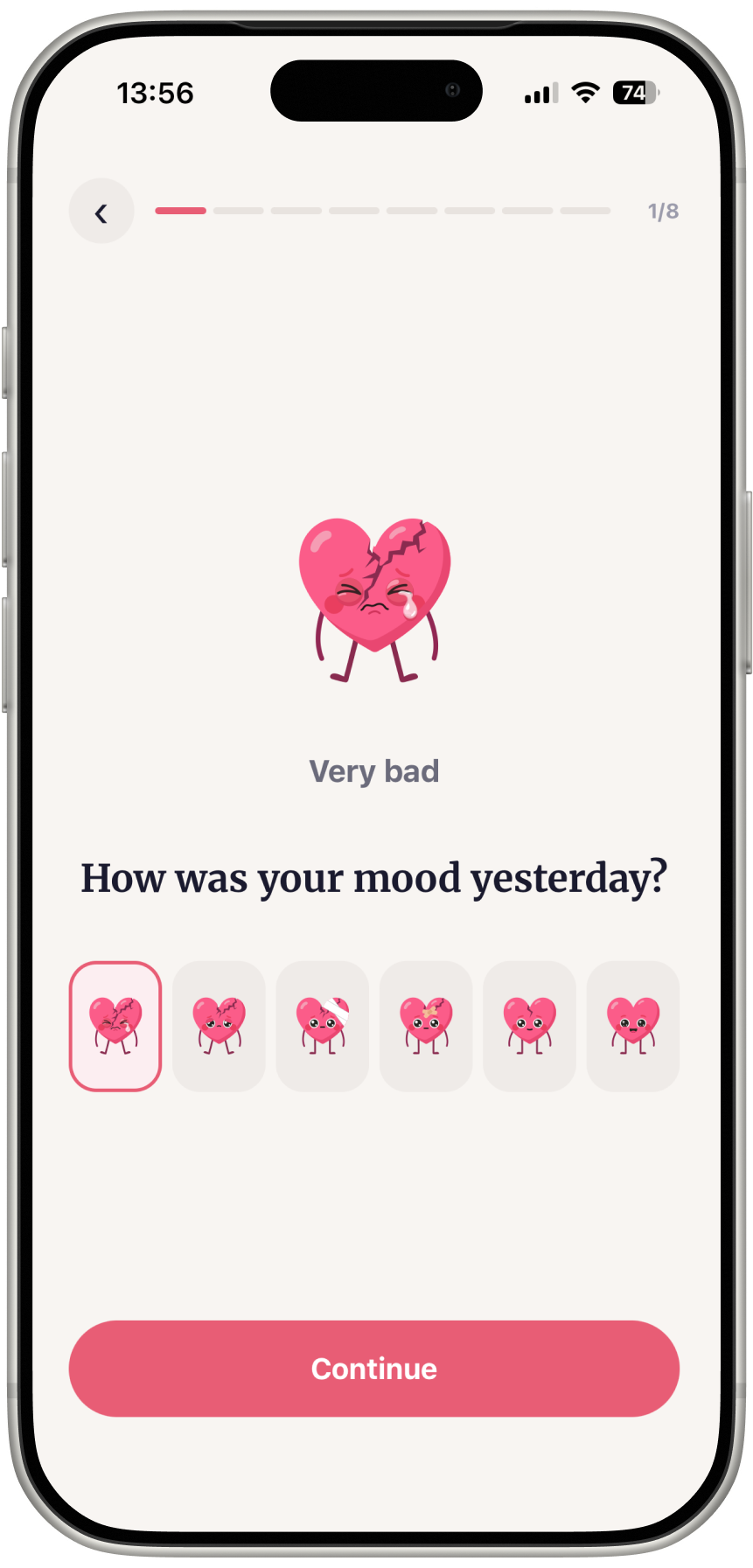 Daily emotional check-in